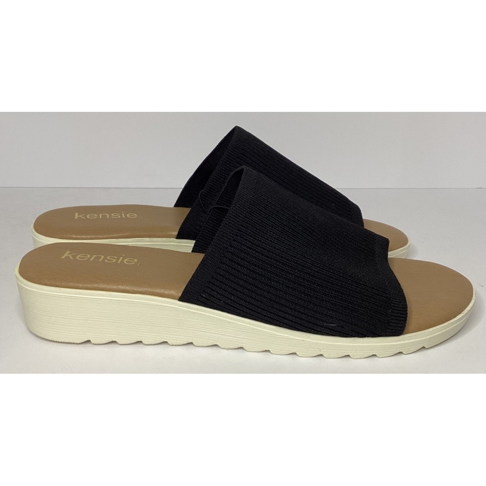 Kensie Ellie Women's Wedge Slide Size 10 Black NIB - Picture 4 of 6